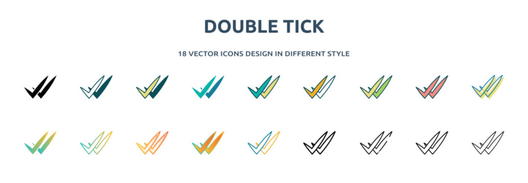 Double check graphic icon design template Vector Image