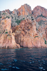 Fototapeta na wymiar Scandola Natural Reserve, Corsica Island. Seascape, south France