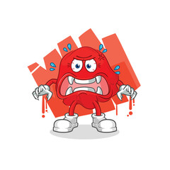 red cloth monster vector. cartoon character