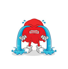 red cloth crying illustration. character vector