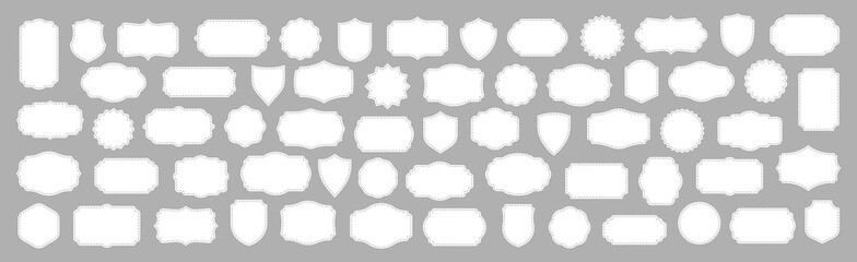 Fototapeta premium Big set of Vintage Ornamental frames. Vintage labels. Sticker. Retro badge elements. Vector illustration.