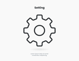 Setting icon vector. Tools, cog, gear sign isolated on white background. Help options account concept. Trendy Flat style for graphic design. Icons for adjustment, gauge, tune, test.