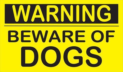 beware of dogs sign vector