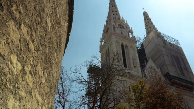 Archdiocese of Zagreb. Cathedral of the Assumption of the Virgin Mary and Saints Stephen and Vladislav. Catholic Cathedral in Zagreb Croatia. Historic center of Zagreb