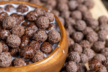 chocolate balls are used as a dry breakfast with the addition of milk or yogurt