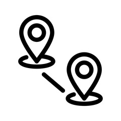 Distance Icon Vector Symbol Design Illustration