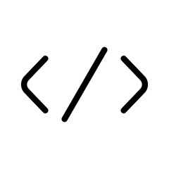 Coding Icon Vector Symbol Design Illustration