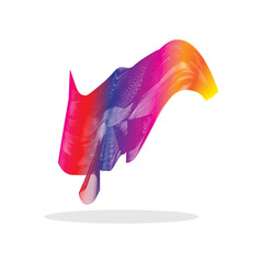 Fototapeta premium Wave line vector color background
