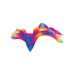 Wave line vector color background