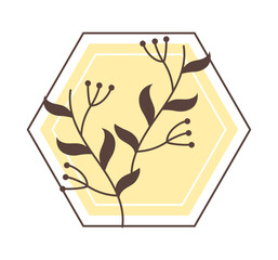 geometric floral badge