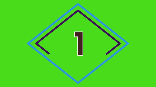 real time countdown golden numerals counting from 10 to 0