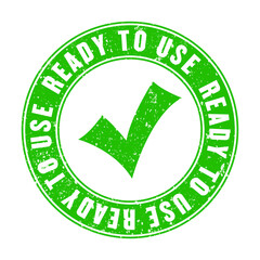 Green stamp ready to use, vector illustration