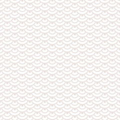 Subtile beige ornament. Seamless vector pattern. Geometric, abstract shells.