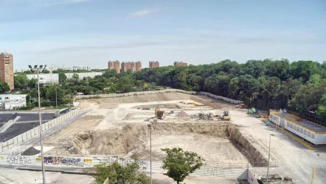 Timelapse construction piscine chantier construction