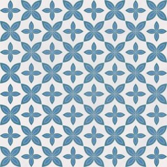 blue flower abstract ikat fashion fabric textile pattern background, decoration graphic element illustration