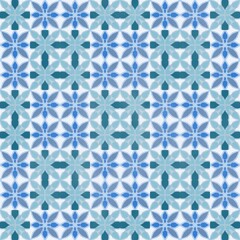 blue flower abstract ikat fashion fabric textile pattern background, decoration graphic element illustration