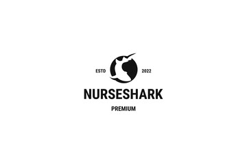 Fish nurse shark logo design vector illustration idea