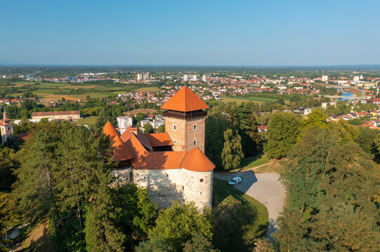 Aerial view of Dubovac fort in Karlovac, Croatia