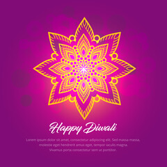 fantastic happy diwali festival design background vector
