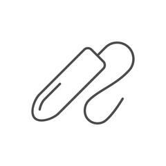 Obraz premium Female tampon line outline icon