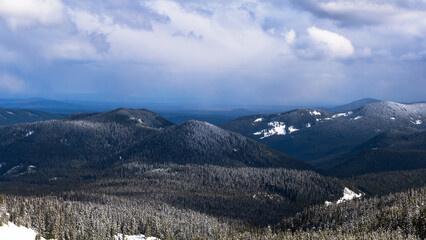 snow covered mountains