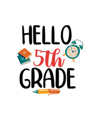 Back to School Svg Bundle, Girl First Day of School Shirt, Pre-K Svg, Kindergarten, 1st, 2 Grade Shirt Svg File for Cricut & Silhouette, Png