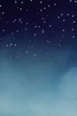 Star night sky dark blue and cloud water color gradient, Concept, landscape, travel, winter, city, snow, camping, wallpaper, portfolio, advertisement, galaxy