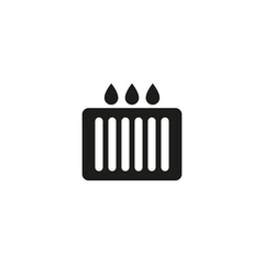 Drain icon. Drain grate. Simple flat vector illustration on a white background