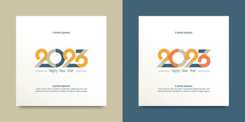 2023 new year with trendy number for greeting