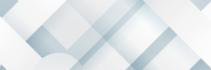 White abstract banner. Modern elegant white gray banner with creative design and shiny lines. Minimal vector stripes design. Simple texture graphic element. Vector abstract pattern background template