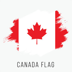 Fototapeta na wymiar Canada Vector Flag. Canada Flag for Independence Day. Grunge Canada Flag. Canada Flag with Grunge Texture. Vector Template.