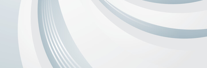 White abstract banner. Modern elegant white gray banner with creative design and shiny lines. Minimal vector stripes design. Simple texture graphic element. Vector abstract pattern background template