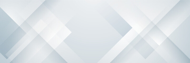 White abstract banner. Modern elegant white gray banner with creative design and shiny lines. Minimal vector stripes design. Simple texture graphic element. Vector abstract pattern background template