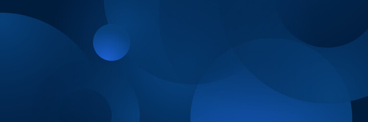 Modern abstract gradient dark navy blue banner. Minimal geometric dark blue light banner background abstract design. Vector abstract graphic design banner pattern background template.