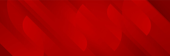 Digital networking red wide banner design background. Abstract 3d banner design with dark red technology geometric background. Vector illustration