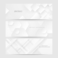 Fototapeta premium White abstract banner. Minimal vector white design. Vector illustration. Vector abstract graphic design banner pattern background template.