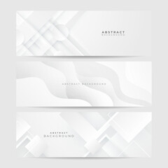 White abstract banner. Minimal vector white design. Vector illustration. Vector abstract graphic design banner pattern background template.