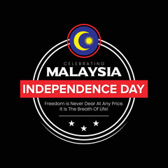 Malaysia Independence Day Celebrating. 31 August Independence Day. 31th August Malaysia Day Celebration. 31 August Malaysia National Celebration. Vector Illustration