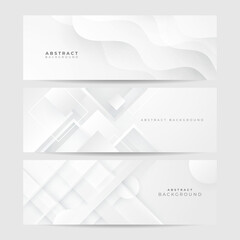 Fototapeta premium White abstract banner. Minimal vector white design. Vector illustration. Vector abstract graphic design banner pattern background template.