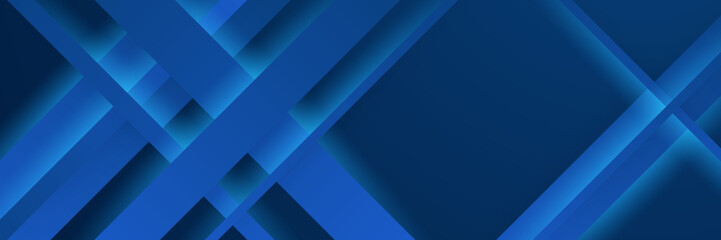 Fototapeta premium Modern abstract gradient dark navy blue banner background. Vector abstract graphic design banner pattern background template.