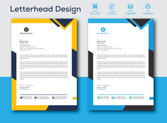 Obraz premium Modern Creative & Clean business style letterhead bundle of your corporate project design