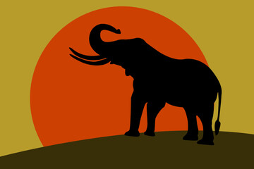 elephant silhouette vector