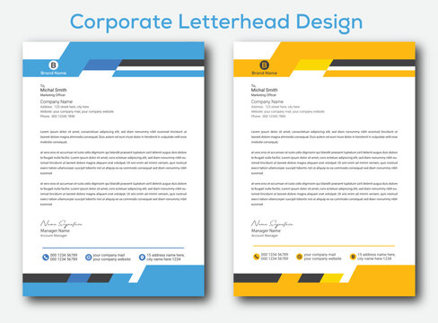 Abstract letterhead flyer corporate official minimal creative Modern Business Letterhead
design professional informative newsletter 
