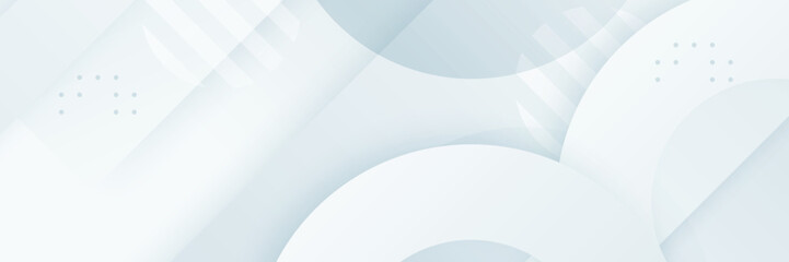 Grey white abstract banner paper shine and layer element vector for presentation design. Suit for business, corporate, institution, party, festive, seminar, and talks.