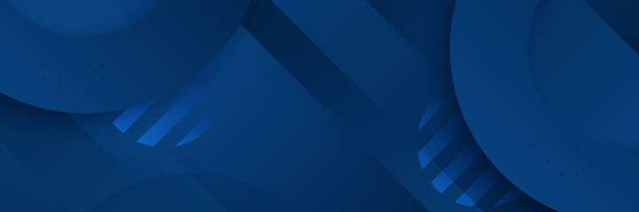 Obraz premium Modern dark blue banner geometric shapes corporate abstract technology background. Vector abstract graphic design banner pattern presentation background web template.