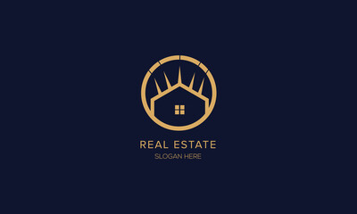 Abstract house logo design template. Universal vector icon