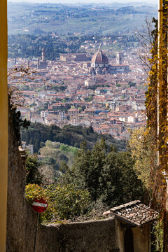 A hilltop view of Florence from the village of Fiesole