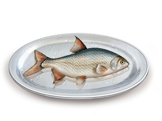 brème, poisson, plateau, pêche, aliment, frais, fruits de mer, mer, animal, ailette, sain, queue, fond blanc, argent, attraper, repas, cuisiner, plat, viande, fraîcheur