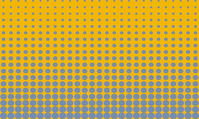 Abstract background modern hipster futuristic graphic. Yellow background with stripes. Blue and yellow colorful shrink circle