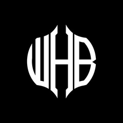 WHB letter logo. WHB best black background vector image. WHB Monogram logo design for entrepreneur and business.
